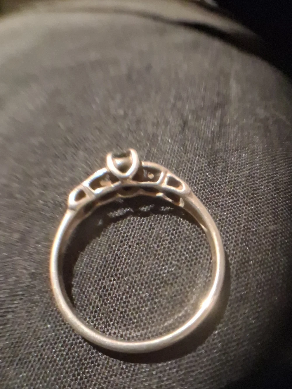 Sterling Silver Ring W/ Midnight Blue Oval Saphire.Size 10. Marked STERLING & D